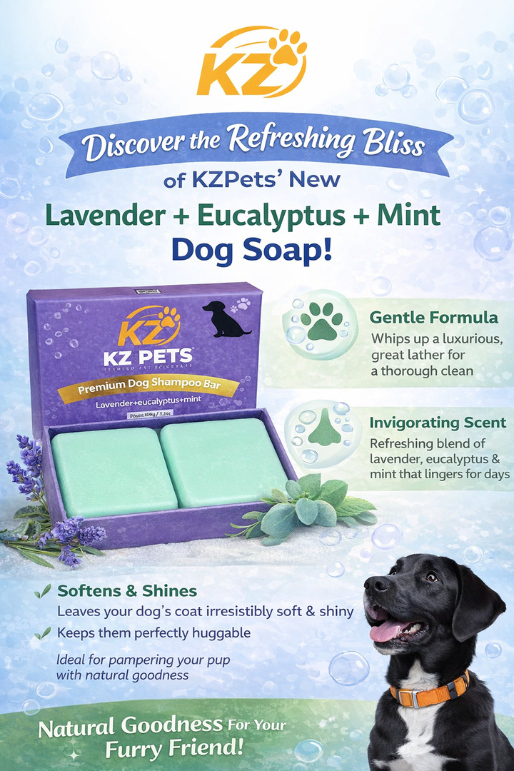 Premium Dog Shampoo Bar Lavender & Eucalyptus & Mint