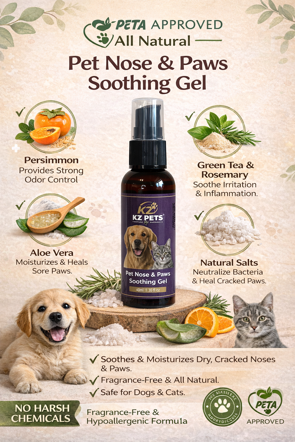 Pet Nose & Paws Soothing Gel - 40ml